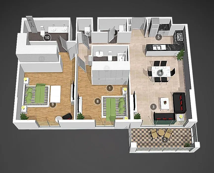 Spacious 2Br Flat, La Rive 2 Dubai 0*,  United Arab Emirates